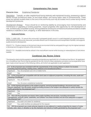 [Comprehensive Plan Issues]