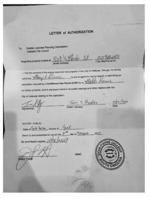 [LETTER of AUTHORIZATION from Tavis S. HIndley for Mary S. Pierce]