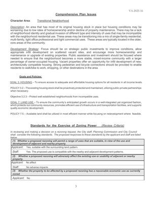 [Comprehensive Plan Issues]