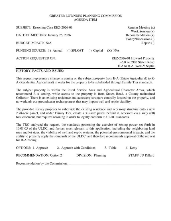 [for the property to be subdivided through Family Ties standards.]