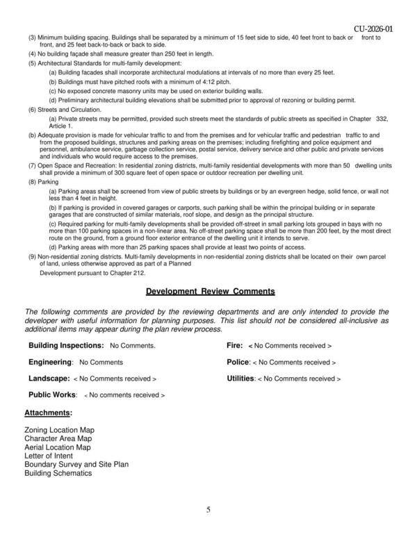 [Development Review Comments]