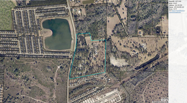 [Map: REZ-2026-06 Val Del Mobile Home, Val Del Road, 2026-02-22 --Lowndes County Tax Assessors]