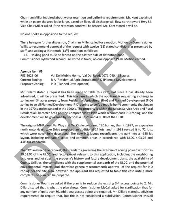 any number of units over 80, additional access points are required. Mr. Dillard stated subdivision
