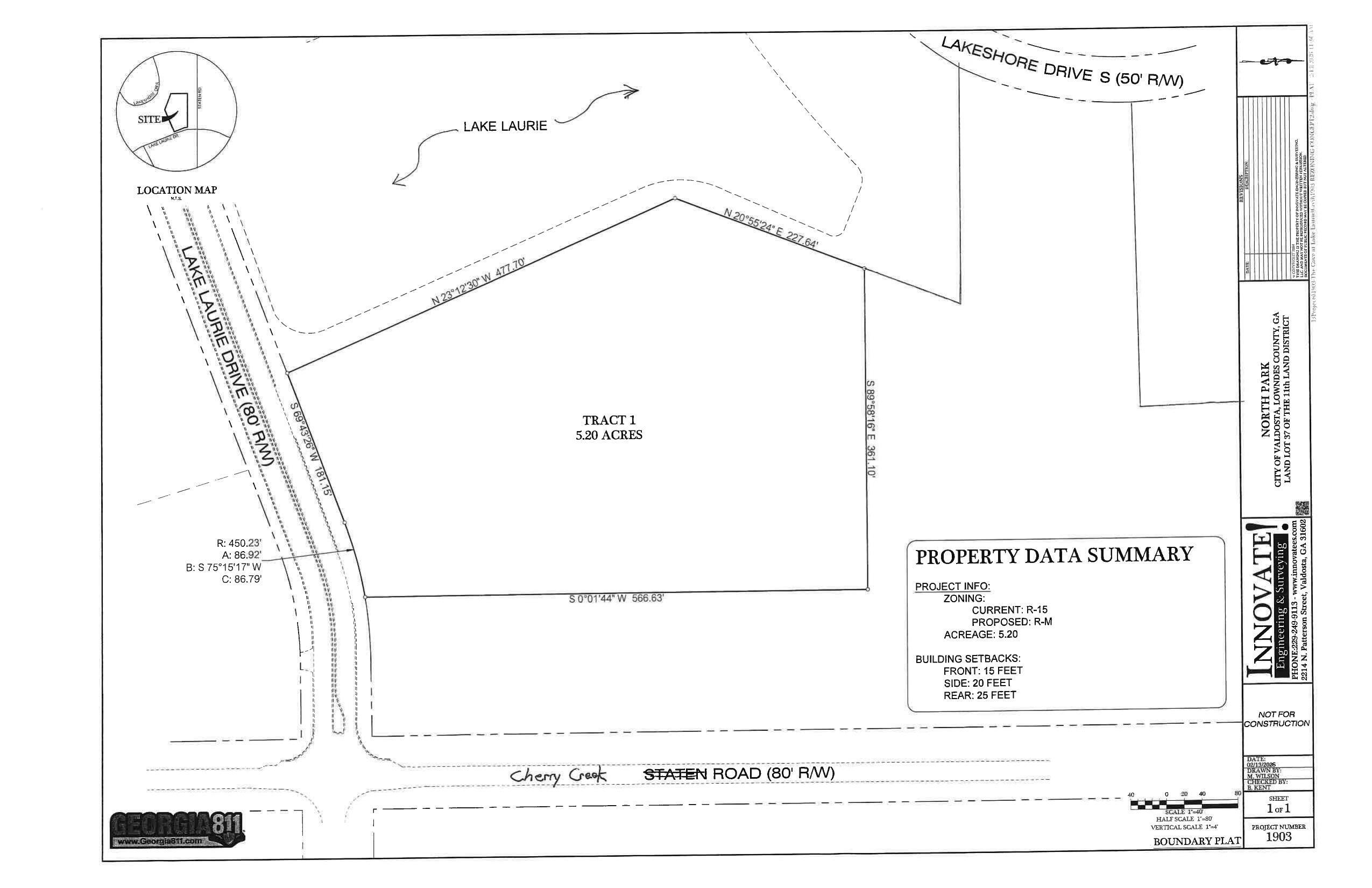 Map: North Park Tract 1