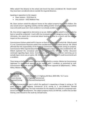 [Miller asked if the distance to the school and church has been considered. Mr. Hewett stated]