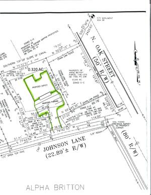 [Map: Proposed Duplex and Proposed Parking]