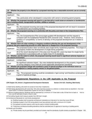 [Supplemental Regulations in the LDR Applicable to the Proposal]