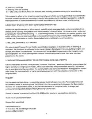 [increase in dwelling units and population intensity is inconsistent with neighboring properties and with]