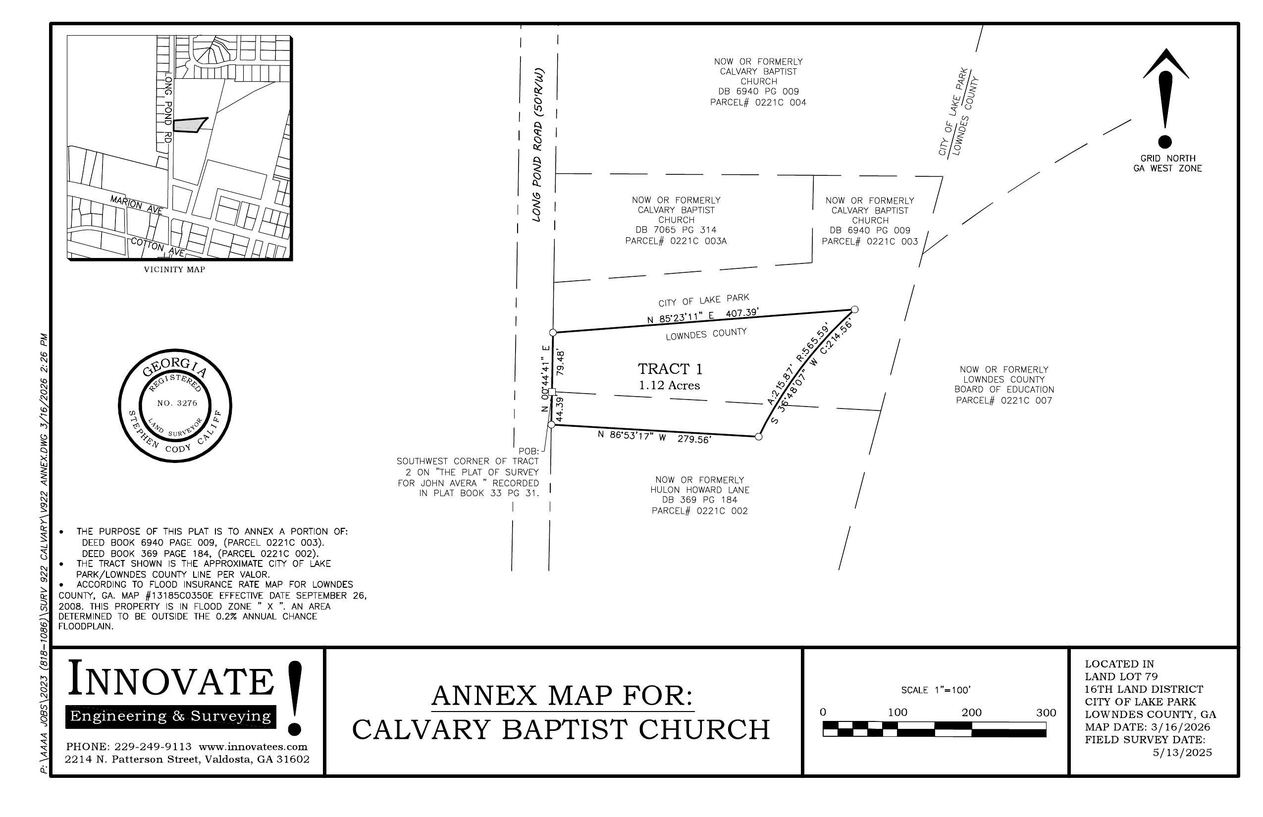 Annex Map for Calvary Baptist Church