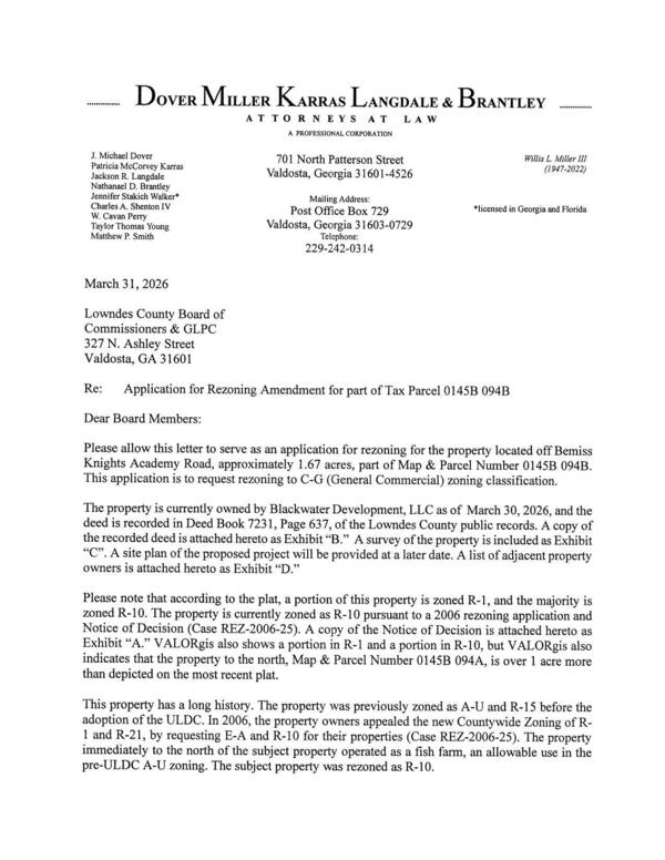 Rezoning application for 0145B 094B