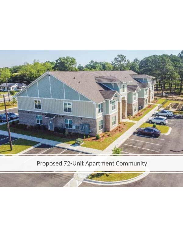 Rendering: Proposed 72-Unit Apartment Community