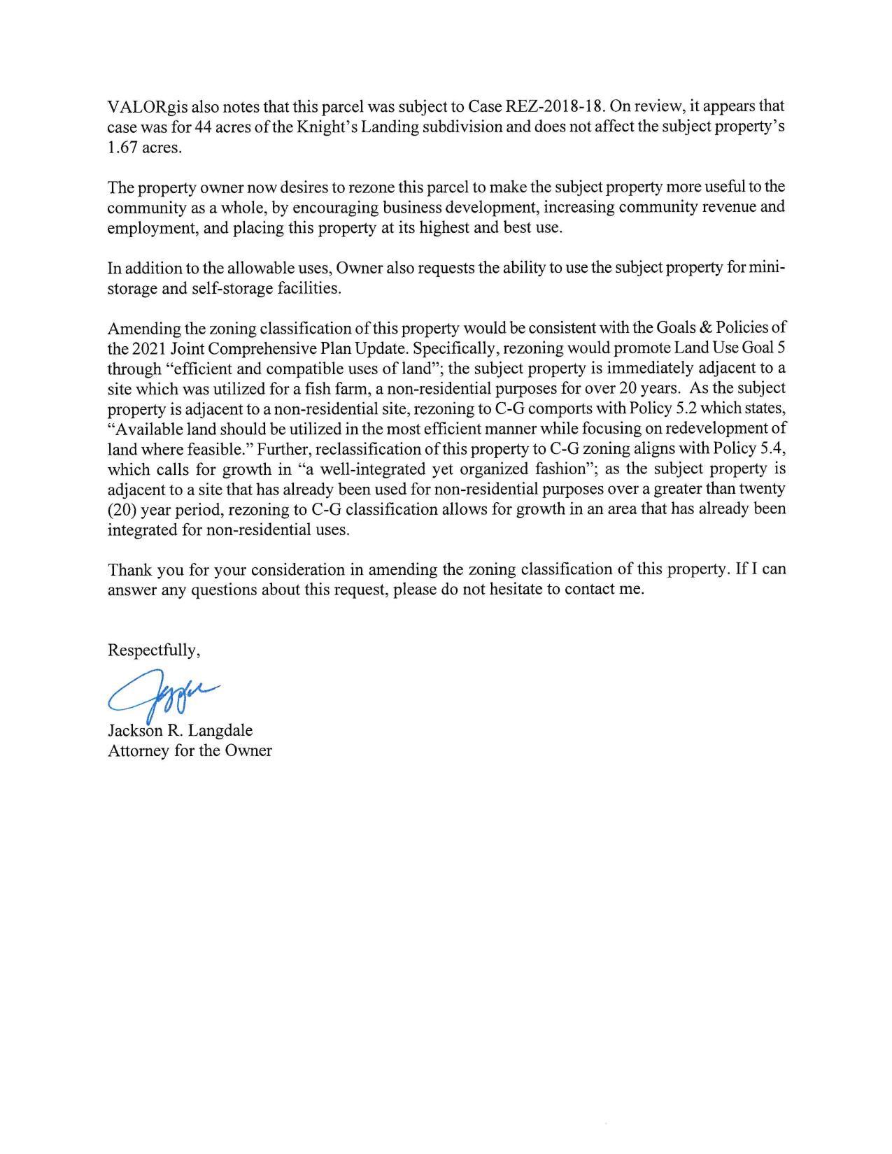 Signed: Jackson R. Langdale