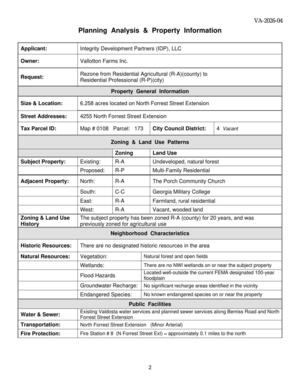 [Planning Analysis & Property Information]
