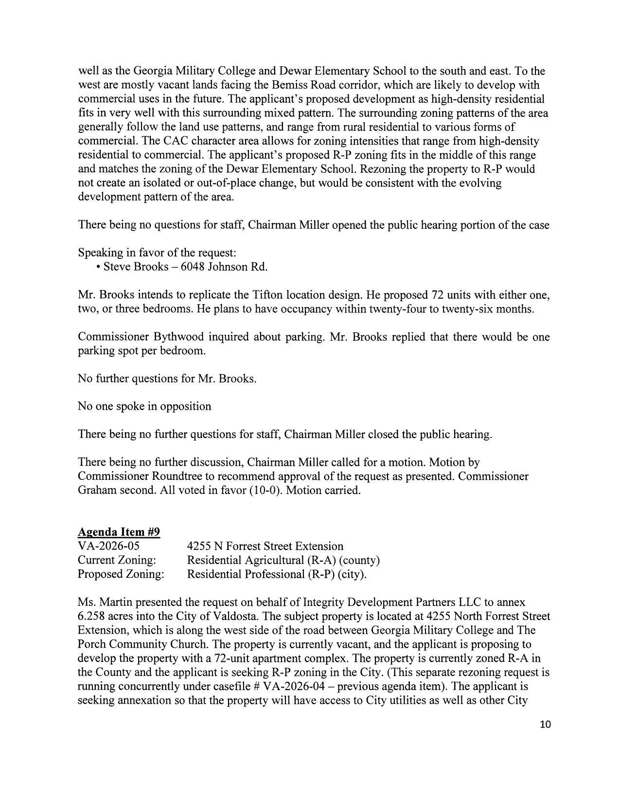 9. VA-2026-05 4255 N Forrest Street Extension