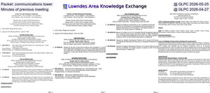 [Packet: communications tower @ GLPC 2026-05-25, Minutes of previous meeting @ GLPC 2026-04-27]