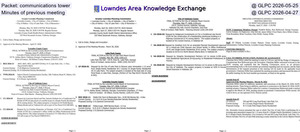 [Packet: communications tower @ GLPC 2026-05-25, Minutes of previous meeting @ GLPC 2026-04-27]