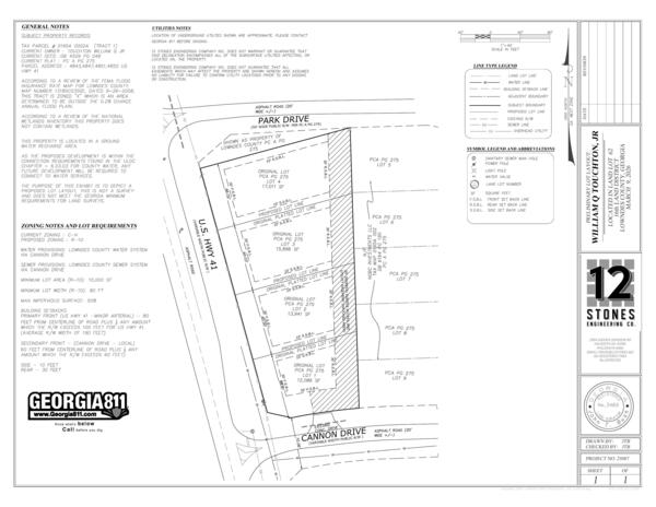 [Map: Preliminary Lot Layout for William Q Touchton, Jr.]