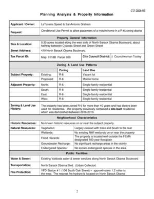 [Planning Analysis & Property Information]