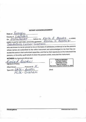 [Notary Acknowledgment for Emma J. Austin]
