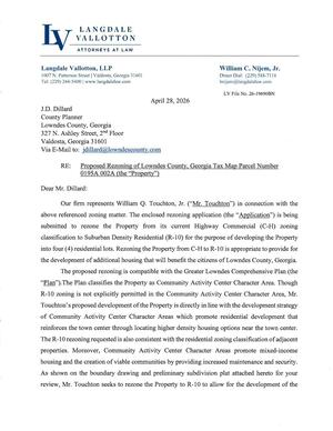 [Rezoning request from WIlliam C. Nijem, Jr., for William Q. Touchton, Jr.]