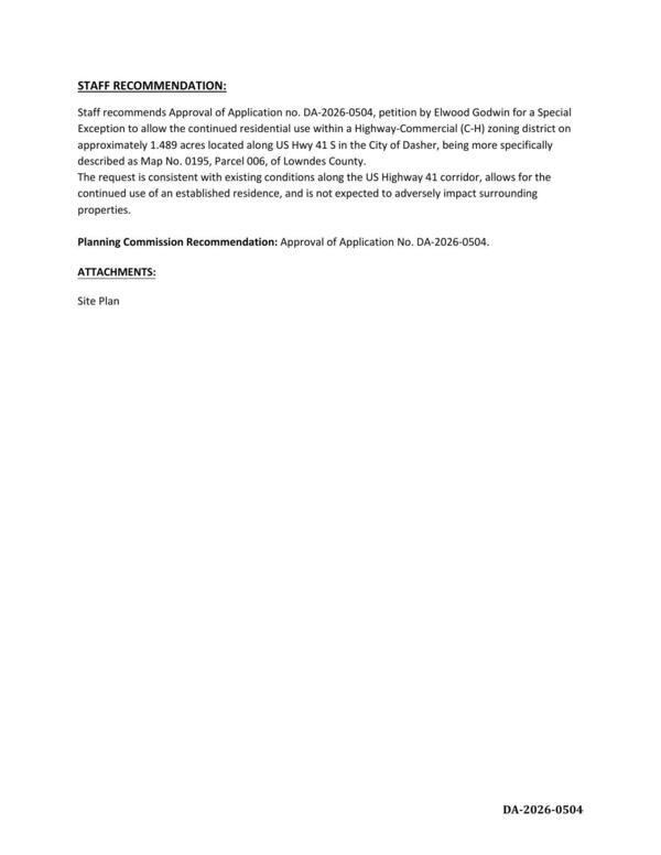 [STAFF RECOMMENDATION: Approval]