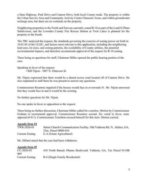 [4. TWR-2026-01, Old Valdosta Road, withdrawn. 5. CU-2026-03, 410 N Barack Obama Blvd, Valdosta, R-6, approval recommendation passed 8-0.]