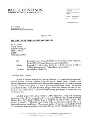 [Verizon Wireless (&ldquo;Verizon&rdquo;) requires a new cell site in Lowndes County, Georgia.]