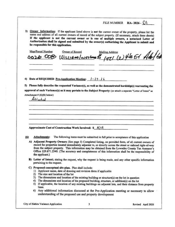 [3) Owner Information:]