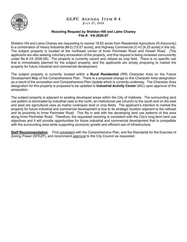 [the applicants are simply proposing to market the property for future industrial and commercial development.]