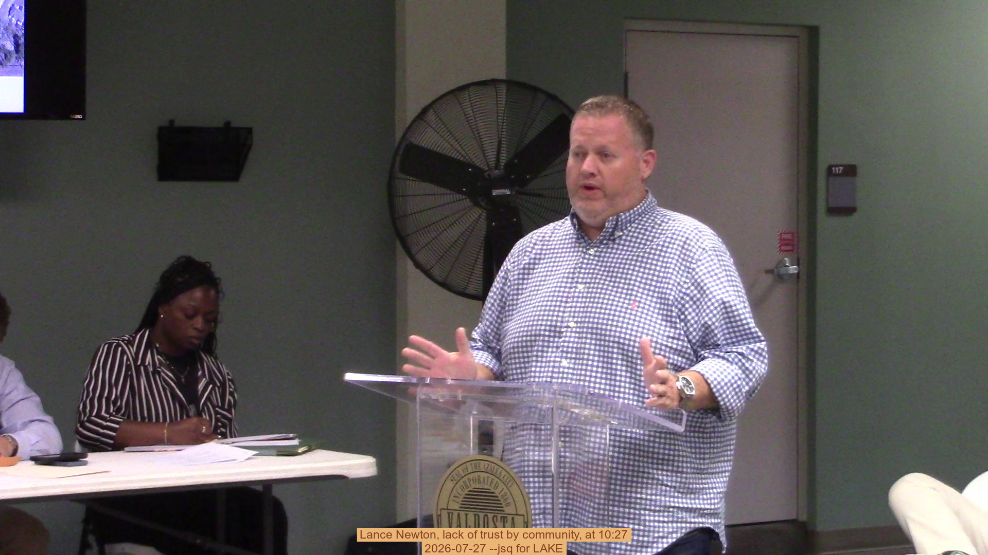Lance Newton, lack of trust by community, at 10:27, 2026-07-27 --jsq for LAKE