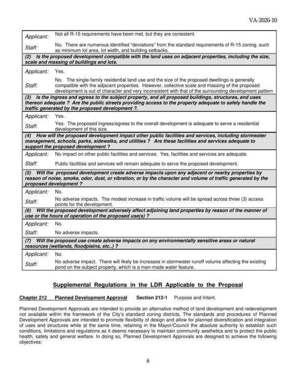 [Supplemental Regulations in the LDR Applicable to the Proposal]