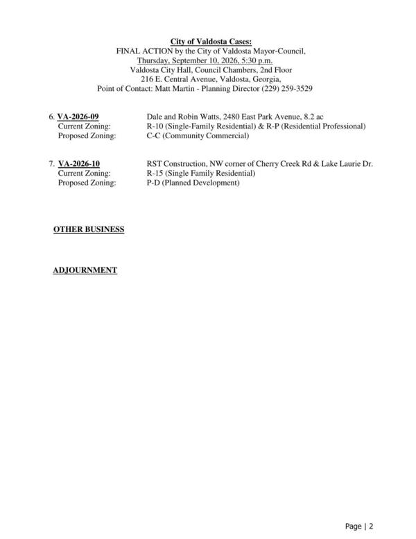 [VA_2026-09, VA-2026-10, ADJOURNMENT]