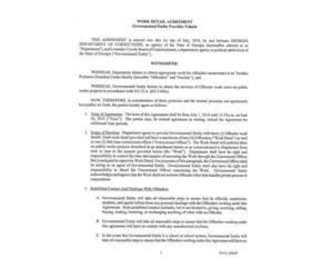 [GA-DOC Work Detail Agreement (1 of 4)]