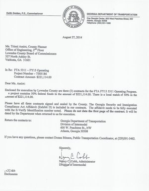 [6.b. GDOT cover letter, Project Number T005186]