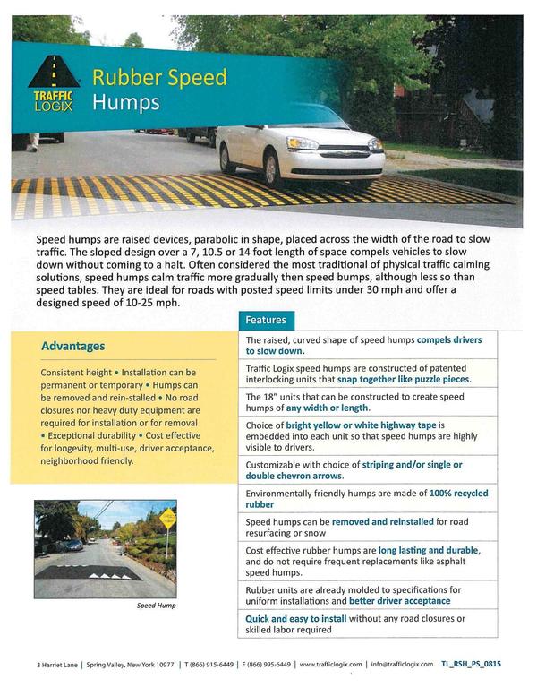 Traffic Logix Rubber Speed Humps