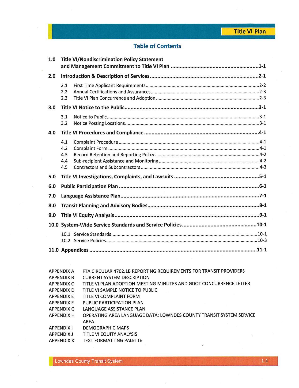 Table of Contents