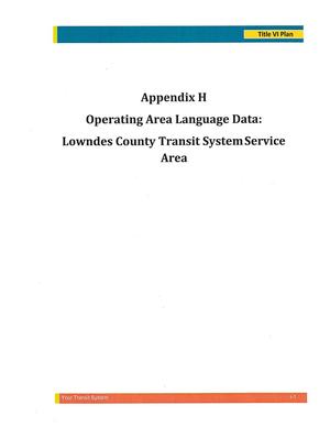 [Appendix H: Operating Area Language Data]