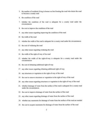 [5. the number of residents living in homes on lots fronting the road who desire the road]