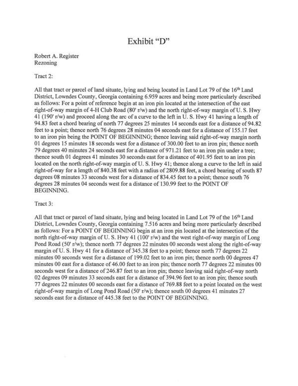 Exhibit D: All that tract or parcel of land situate, lying and being located in Land Lot 79 of the 16