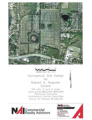 [Conceptual Site Design for Robert A. Register Estate]