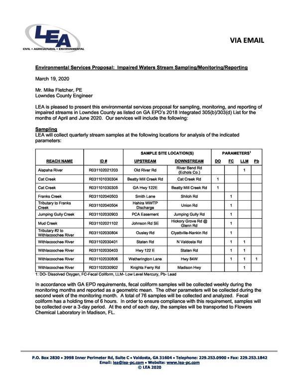 [Sample Site Locations & weekly Fecal coliform via Flowers Lab]