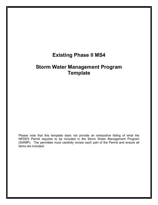 [Existing Phase II MS4 Storm Water Management Program Template]