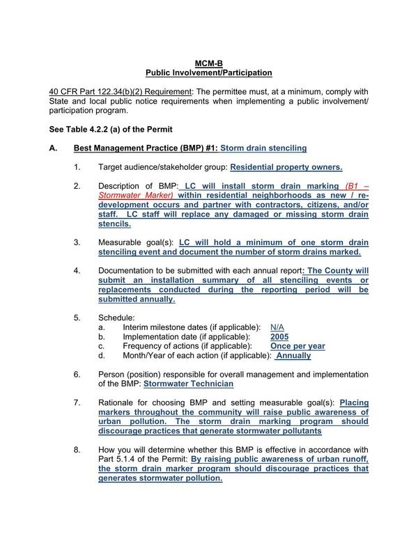 State and local public notice requirements when implementing a public involvement/participation program.