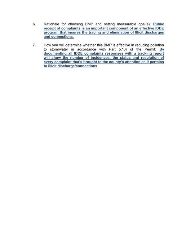 How you will determine whether this BMP is effective in reducing pollution to stormwater in accordance with Part 5.1.4 of the Permit: