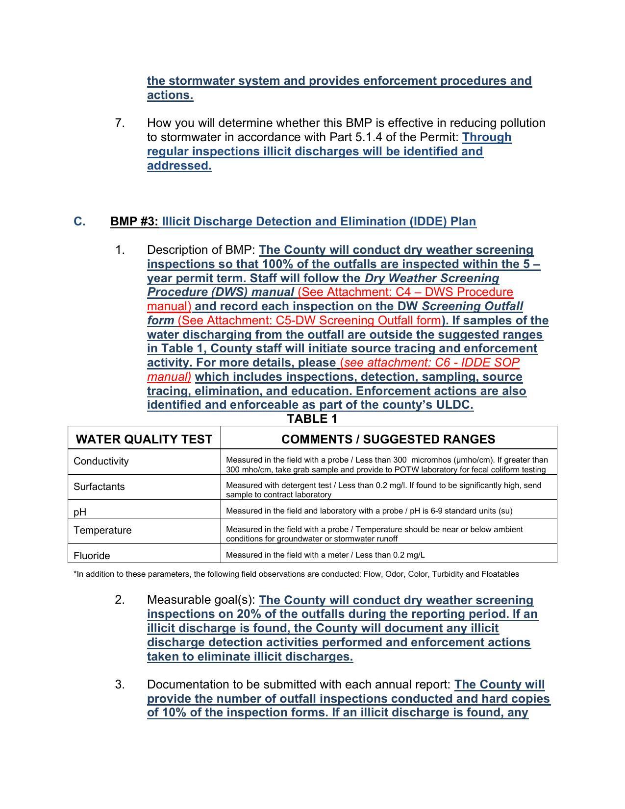 BMP #3: illicit Discharge Detection and Elimination (IDDE) Plan