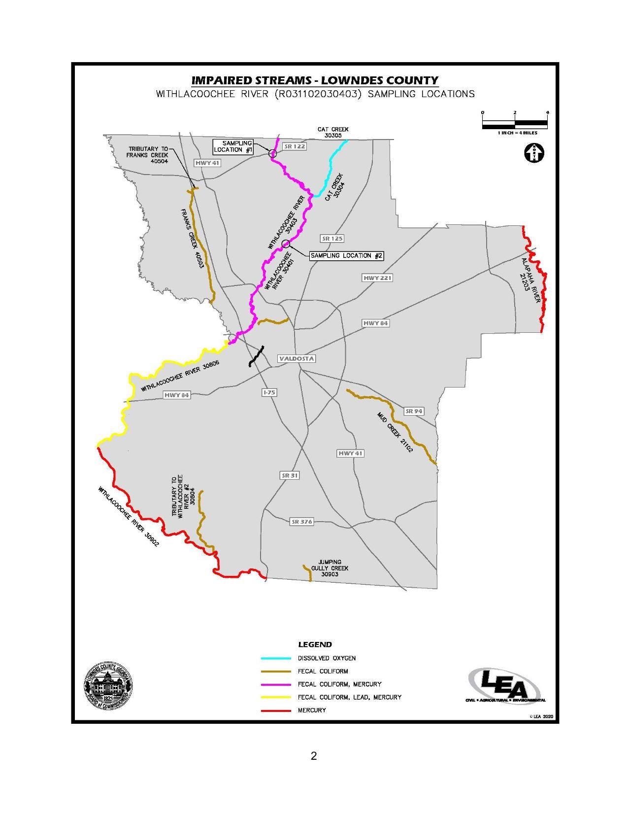 Map: WITHLACOOCHEE RIVER (R031102030403) SAMPLING LOCATIONS