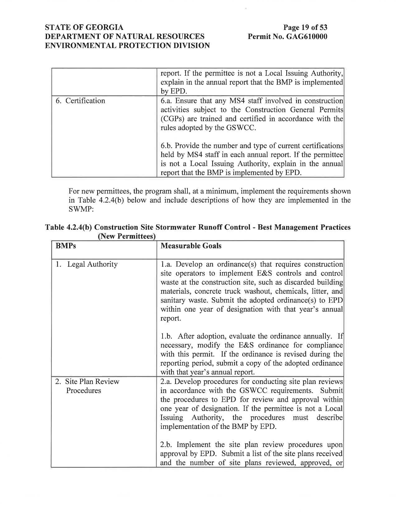 necessary, modify the E&S ordinance for compliance