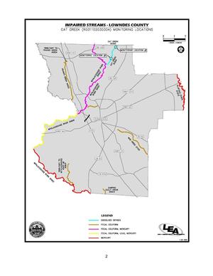 [Map: CAT CREEK (R031102030304) MONITORING LOCATIONS]