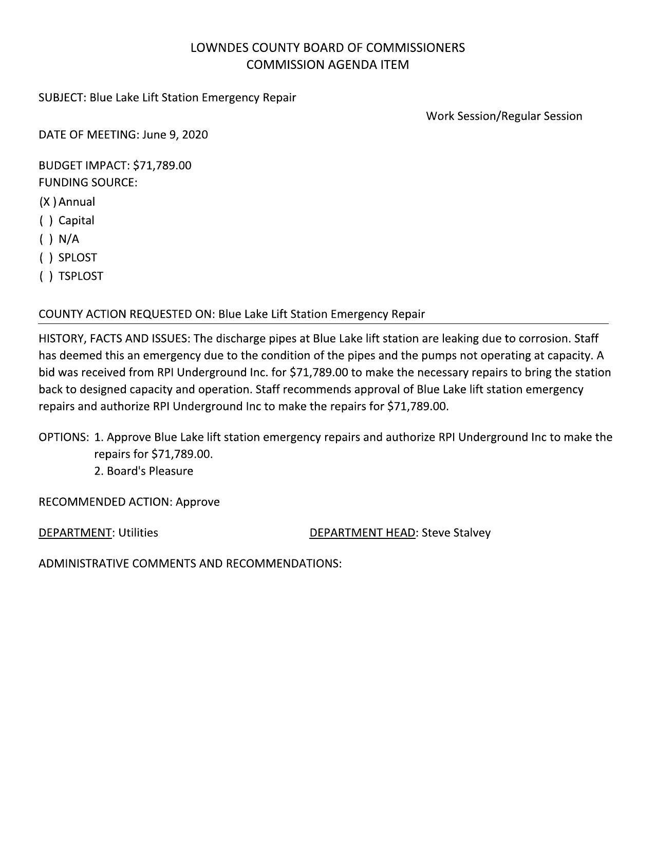 BUDGET IMPACT: $71,789.00