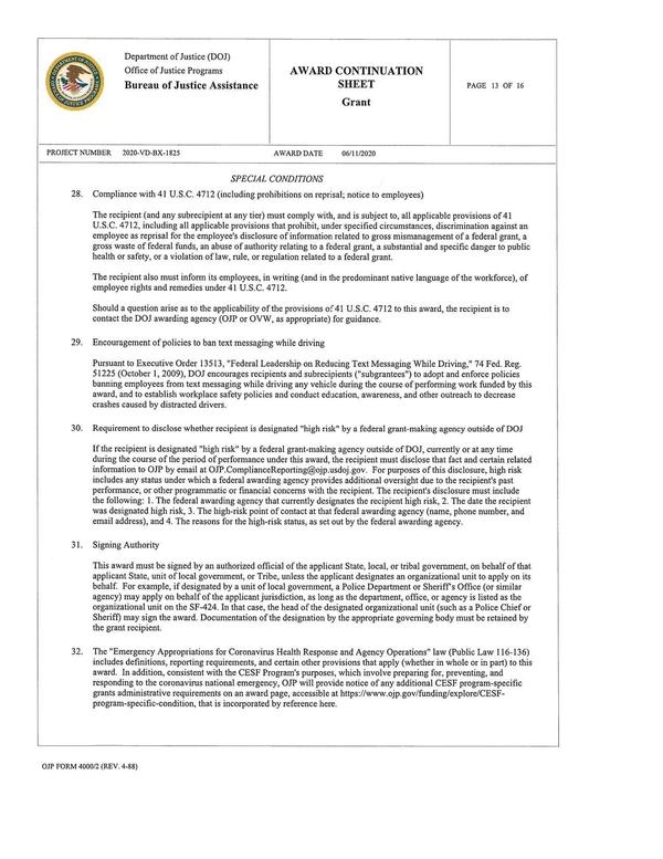 28. Compliance with 41 U.S.C. 4712 (including prohibitions on reprisal; notice to employees)